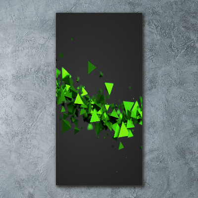 Cuadro decorativo en acrílico brillante vertical Onda geométrica