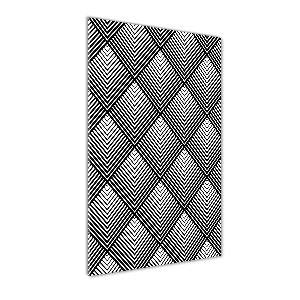 Cuadro decorativo en acrílico brillante vertical Fondo geométrico