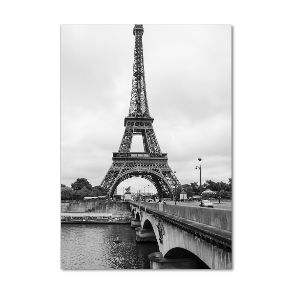 Cuadro de metacrilato moderno efecto cristal vertical Torre Eiffel de París
