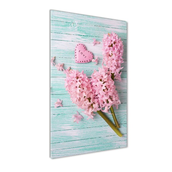 Cuadro de metacrilato vertical flores lilas