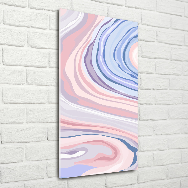 Cuadro decorativo en acrílico brillante vertical Ondas abstractas