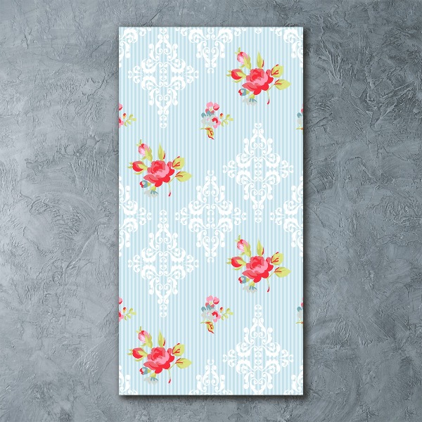 Cuadro de metacrilato vertical Rosas