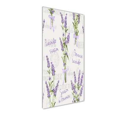 Cuadro de metacrilato moderno efecto cristal vertical Lavanda