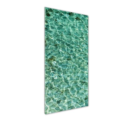 Cuadro de metacrilato moderno efecto cristal vertical Agua clara