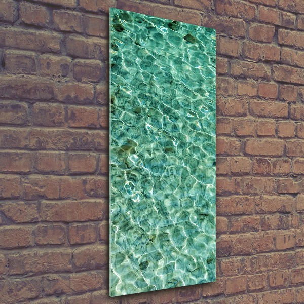 Cuadro de metacrilato moderno efecto cristal vertical Agua clara