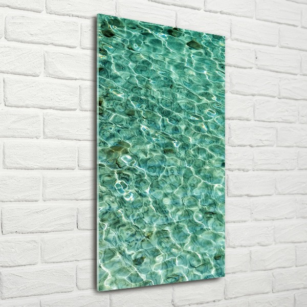 Cuadro de metacrilato moderno efecto cristal vertical Agua clara