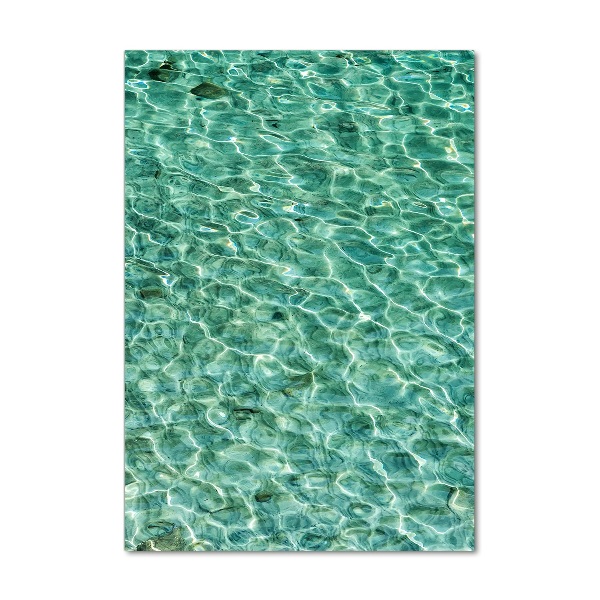 Cuadro de metacrilato moderno efecto cristal vertical Agua clara