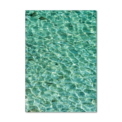 Cuadro de metacrilato moderno efecto cristal vertical Agua clara