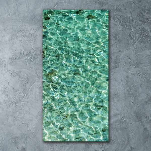 Cuadro de metacrilato moderno efecto cristal vertical Agua clara