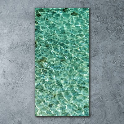 Cuadro de metacrilato moderno efecto cristal vertical Agua clara