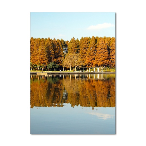 Cuadro de metacrilato vertical Parque en otoño