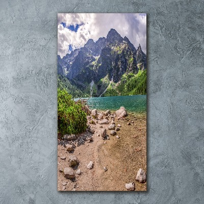 Cuadro de metacrilato vertical Lago en las montañas