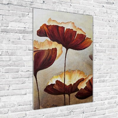 Cuadro de metacrilato vertical Amapolas