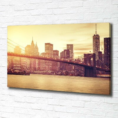 Cuadro canvas con impresión uv duradera horizontal Manhattan Nueva York
