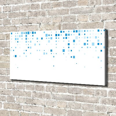 Fotocuadro en lienzo de alta calidad horizontal Cuadrados azules