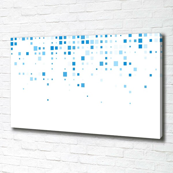 Fotocuadro en lienzo de alta calidad horizontal Cuadrados azules