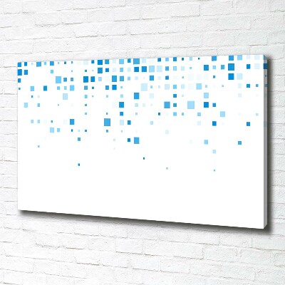 Fotocuadro en lienzo de alta calidad horizontal Cuadrados azules