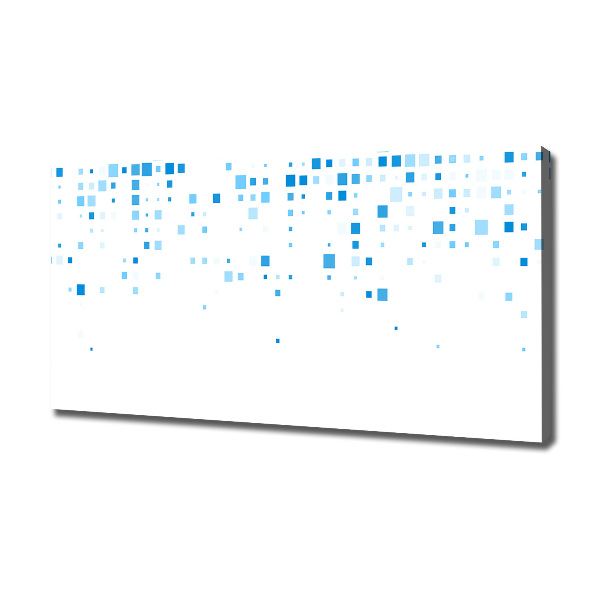 Fotocuadro en lienzo de alta calidad horizontal Cuadrados azules