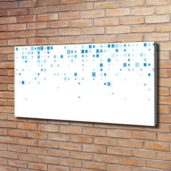 Fotocuadro en lienzo de alta calidad horizontal Cuadrados azules