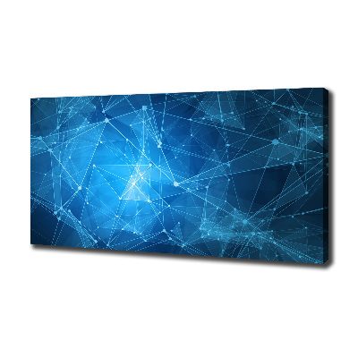 Cuadro canvas con impresión uv duradera horizontal Líneas azules