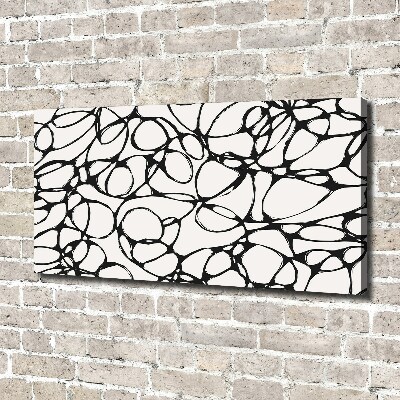 Cuadro canvas moderno de gran formato horizontal Círculos caóticos