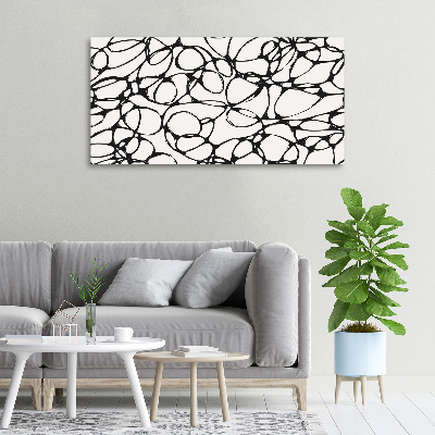 Cuadro canvas moderno de gran formato horizontal Círculos caóticos