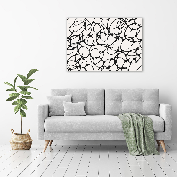 Cuadro canvas moderno de gran formato horizontal Círculos caóticos