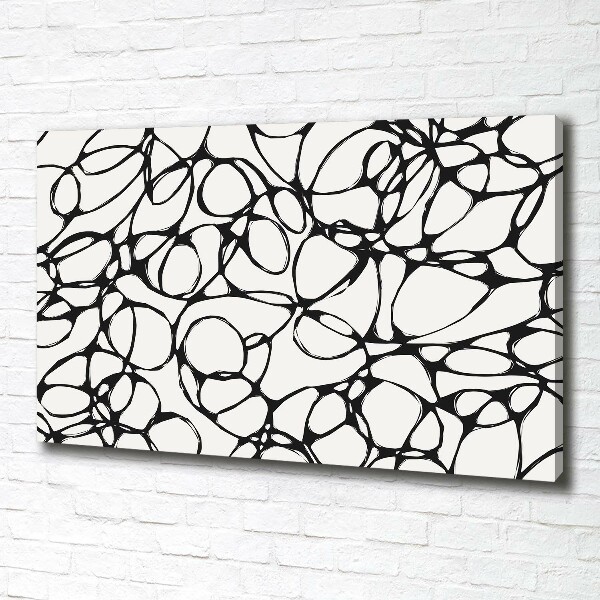 Cuadro canvas moderno de gran formato horizontal Círculos caóticos