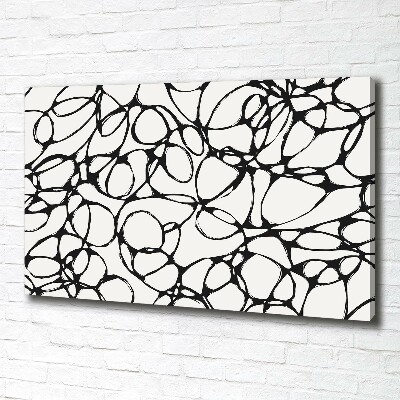 Cuadro canvas moderno de gran formato horizontal Círculos caóticos