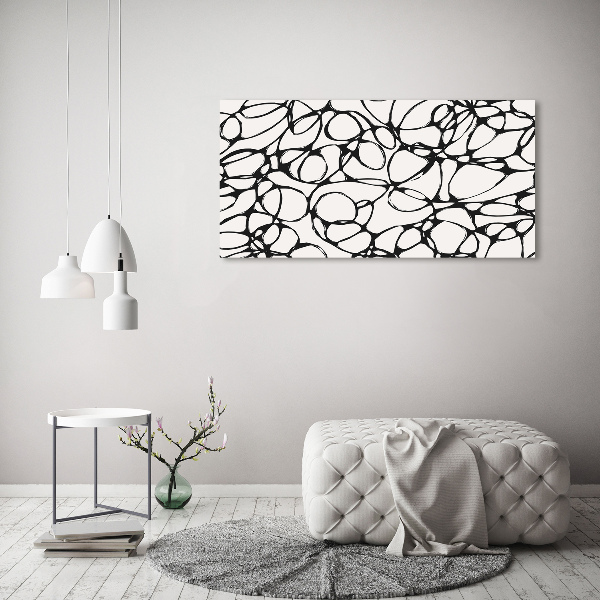 Cuadro canvas moderno de gran formato horizontal Círculos caóticos