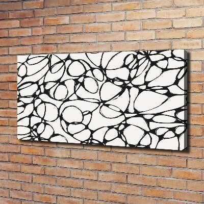 Cuadro canvas moderno de gran formato horizontal Círculos caóticos