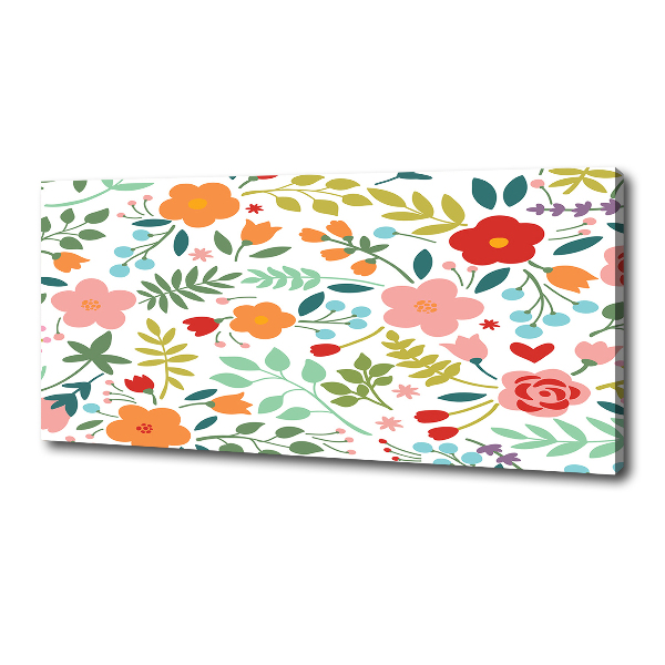 Cuadro canvas con impresión uv duradera horizontal Ilustración de flores