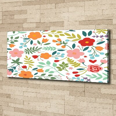 Cuadro canvas con impresión uv duradera horizontal Ilustración de flores