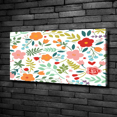 Cuadro canvas con impresión uv duradera horizontal Ilustración de flores