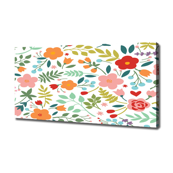 Cuadro canvas con impresión uv duradera horizontal Ilustración de flores