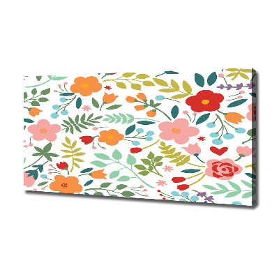 Cuadro canvas con impresión uv duradera horizontal Ilustración de flores