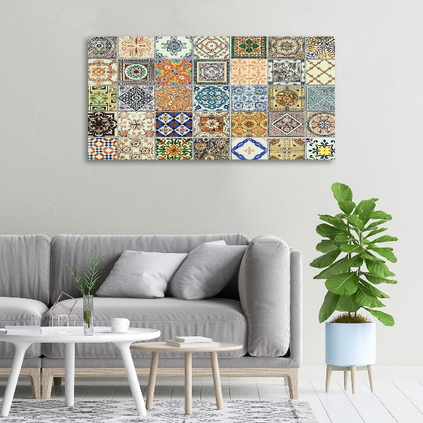Cuadro canvas con impresión uv duradera horizontal Azulejos de cerámica