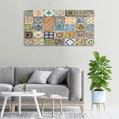 Cuadro canvas con impresión uv duradera horizontal Azulejos de cerámica
