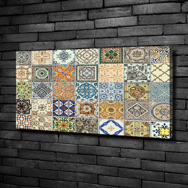 Cuadro canvas con impresión uv duradera horizontal Azulejos de cerámica