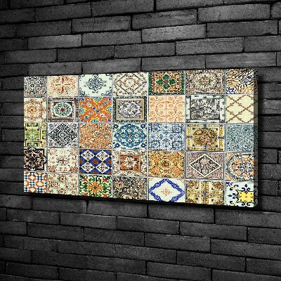 Cuadro canvas con impresión uv duradera horizontal Azulejos de cerámica