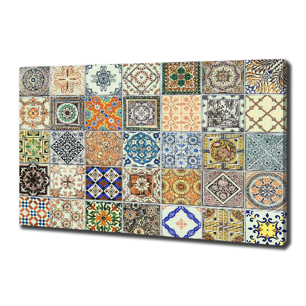 Cuadro canvas con impresión uv duradera horizontal Azulejos de cerámica