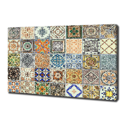 Cuadro canvas con impresión uv duradera horizontal Azulejos de cerámica