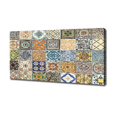 Cuadro canvas con impresión uv duradera horizontal Azulejos de cerámica