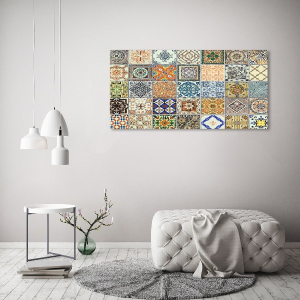 Cuadro canvas con impresión uv duradera horizontal Azulejos de cerámica