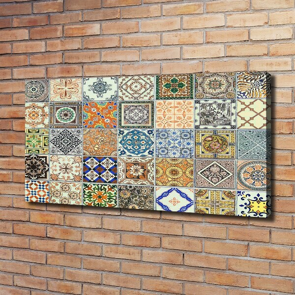 Cuadro canvas con impresión uv duradera horizontal Azulejos de cerámica