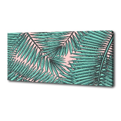 Fotocuadro en lienzo de alta calidad horizontal hojas de palma