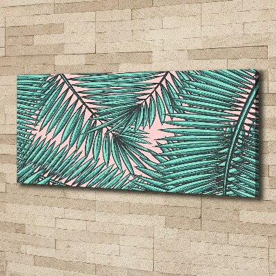 Fotocuadro en lienzo de alta calidad horizontal hojas de palma