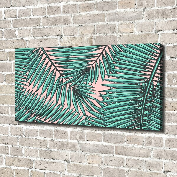 Fotocuadro en lienzo de alta calidad horizontal hojas de palma