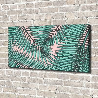 Fotocuadro en lienzo de alta calidad horizontal hojas de palma