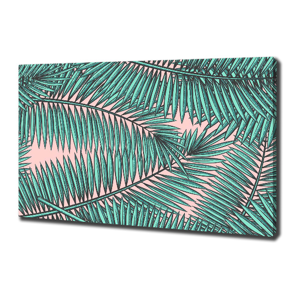 Fotocuadro en lienzo de alta calidad horizontal hojas de palma